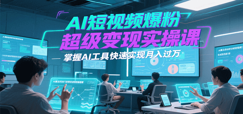 AI短视频爆粉超级变现实操课，掌握AI工具快速实现月入过万-策里行间