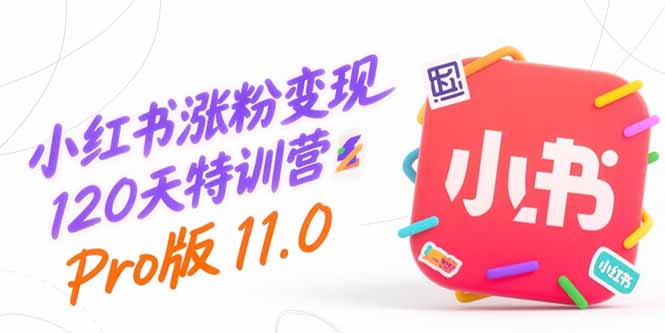 小红书涨粉变现120天特训营Pro版11.0：从0到1掌握平台运营,内容制作和变现-精品虚拟资源库