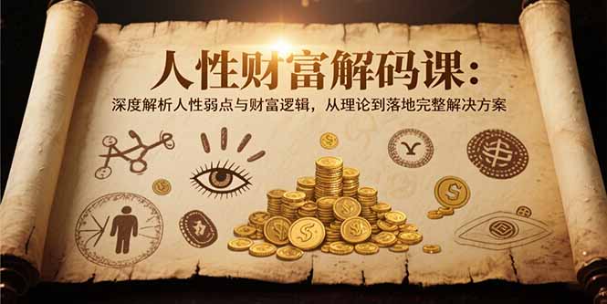 人性财富解码课6.0：深度解析人性弱点与财富逻辑，理论到落地完整解决方案-策里行间
