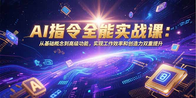 AI指令全能实战课：从基础概念到高级功能，实现工作效率和创造力双重提升-爱找项目网