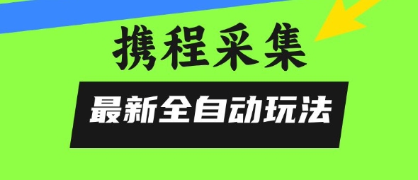 携程信息采集全自动玩法，0风控，无脑开干【揭秘】-精品虚拟资源库