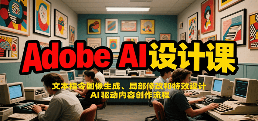 Adobe AI设计课：文本指令图像生成、局部修改和特效设计，AI驱动内容创作流程-七七项目网