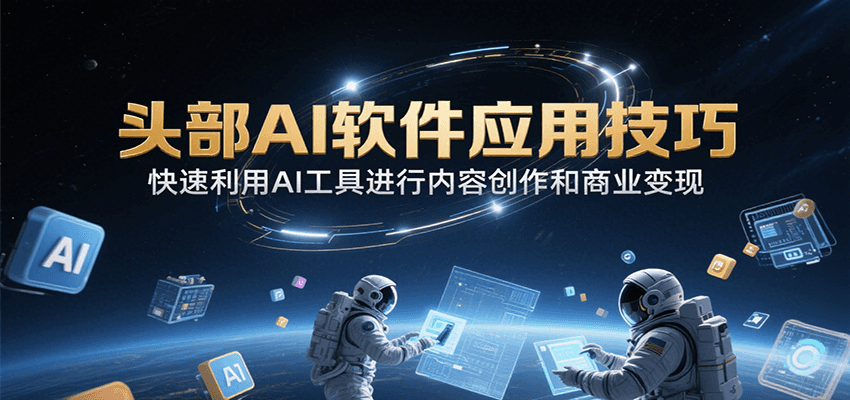 头部AI软件应用技巧，快速利用AI工具进行内容创作和商业变现-创新Ovo