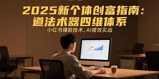 2025新个体创富指南：道法术器四维体系，小红书爆款技术，AI提效实战-七七项目网