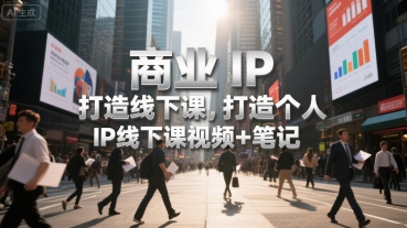 商业IP打造线下课，打造个人 IP线下课视频+笔记-创新Ovo