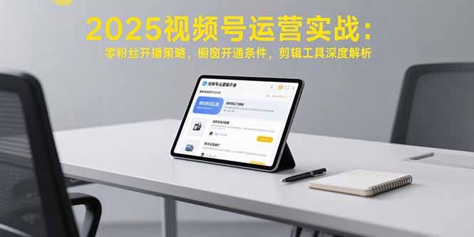 2025视频号运营实战：零粉丝开播策略，橱窗开通条件，剪辑工具深度解析-小艾网创