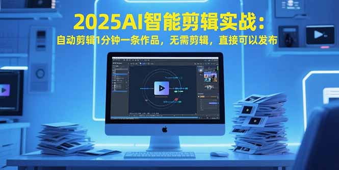 2025AI智能剪辑实战：自动剪辑1分钟一条作品，无需剪辑，直接可以发布-精品虚拟资源库