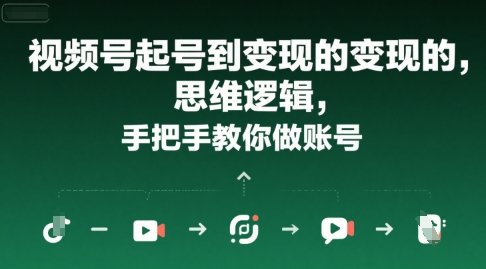 视频号起号到变现的思维逻辑，手把手教你做账号-精品虚拟资源库