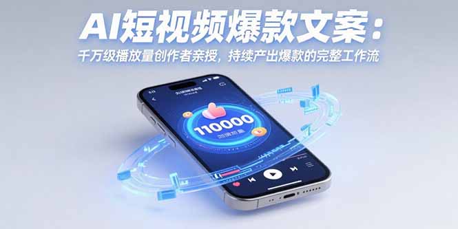AI短视频爆款文案：千万级播放量创作者亲授，持续产出爆款的完整工作流-创新Ovo