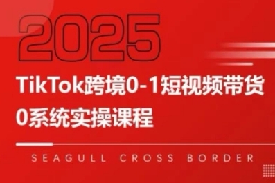 TikTok跨境0-1短视频带货，系统拆解TikTok跨境带货全链路，实现跨境可持续盈利-小艾网创