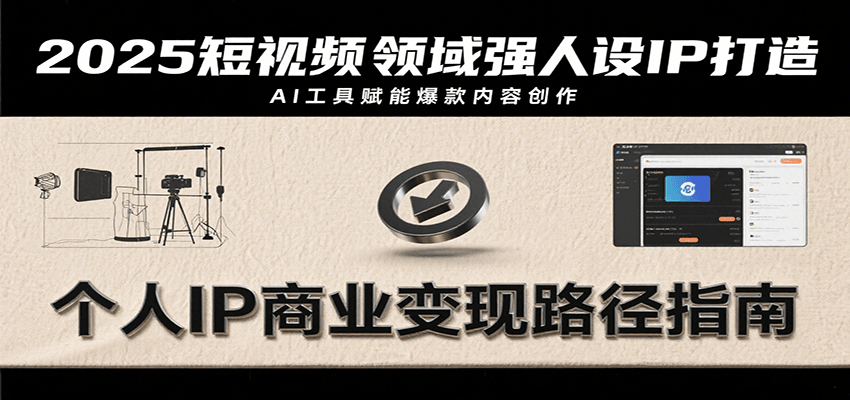 2025短视频领域强人设IP打造，结合爆款案例与AI工具应用，从个人出镜到商业成交转化-小艾网创