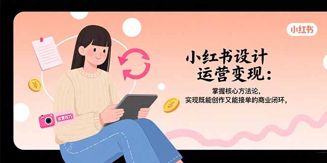 小红书设计运营变现：掌握核心方法论，实现既能创作又能接单的商业闭环-精品虚拟资源库