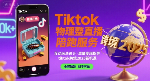 Tiktok物理整蛊直播陪跑服务-tiktok跨境2025-聚星轻创-轻创终点站