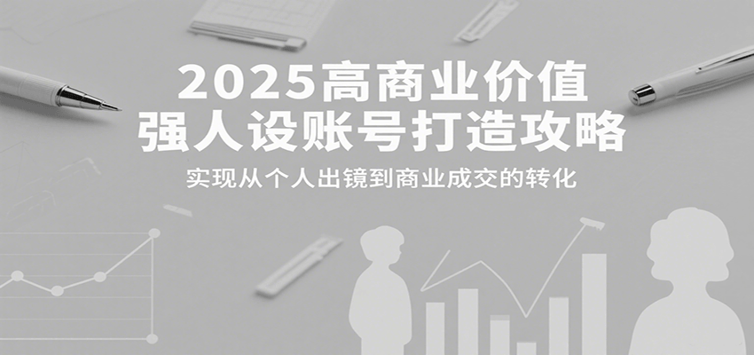 2025高商业价值强人设账号打造攻略，实现从个人出镜到商业成交的转化-棕熊云分享