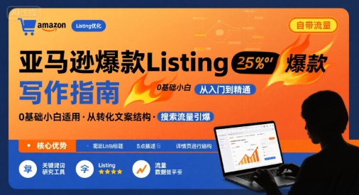 亚马逊爆款Listing写作方法，亚马逊0基础小白也能写爆款自带流量的Listing-百义网络创业网-虚拟电商货源