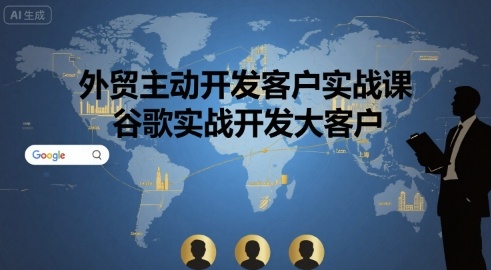 外贸主动开发客户实战课，谷歌实战开发大客户-百义网络创业网-虚拟电商货源