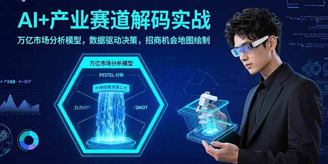 AI+产业赛道解码实战：万亿市场分析模型，数据驱动决策，招商机会地图绘制-百义网络创业网-虚拟电商货源
