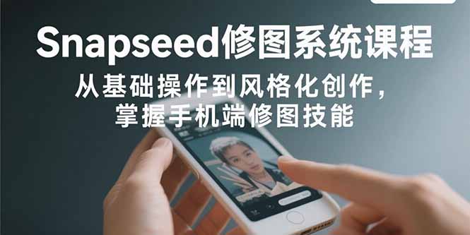 Snapseed修图系统课程：从基础操作到风格化创作，掌握手机端修图技能-百义网络创业网-虚拟电商货源