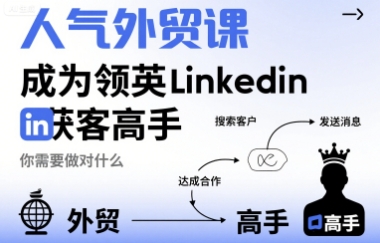 人气外贸课-成为领英Linkedin获客高手，你需要做对什么-白马联创