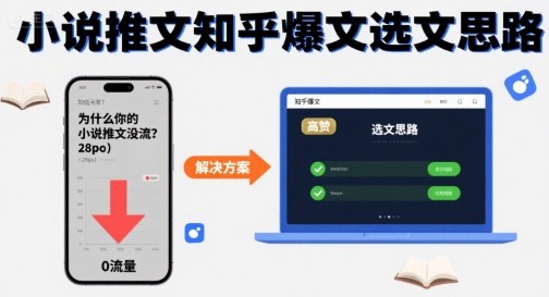 为什么你的小说推文没流量？小说推文知乎爆文选文思路-我爱发帖