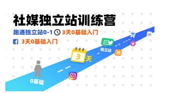 社媒独立站训练营，跑通独立站0-1，3天0基础入门-我爱发帖