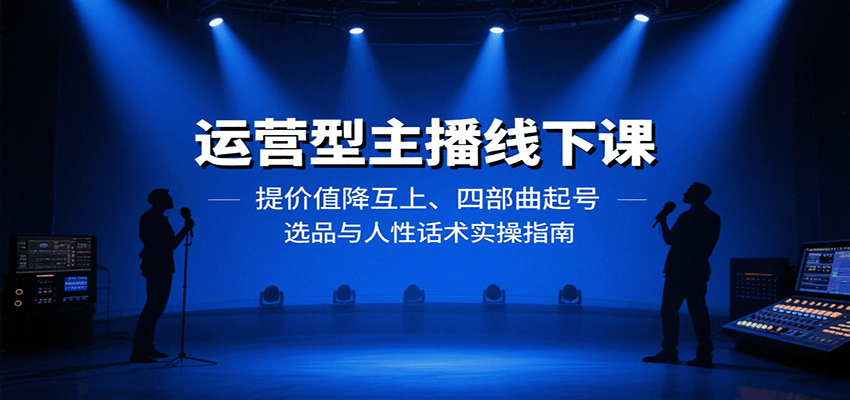 运营型主播线下课：提价值降互上、四部曲起号、选品与人性话术实操指南-我爱发帖