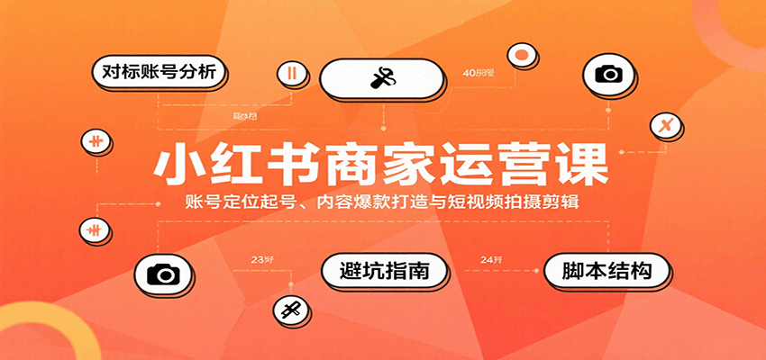 小红书商家运营课，账号定位起号、内容爆款打造与短视频拍摄剪辑-我爱发帖