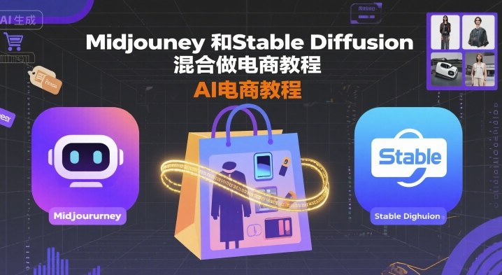 Midjourney和Stable Diffusion混合做电商教程-ai电商教程-我爱发帖