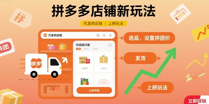 拼多多店铺新玩法，代发供应链上拼玩法-我爱发帖