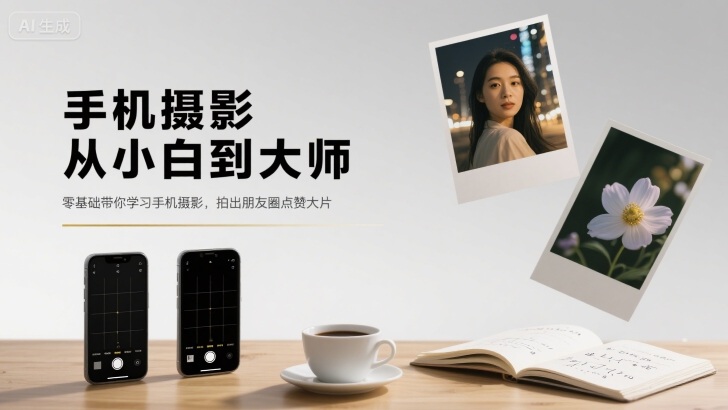 手机摄影从小白到大师，零基础带你学习手机摄影，拍出朋友圈点赞大片 - 副业联盟-副业联盟