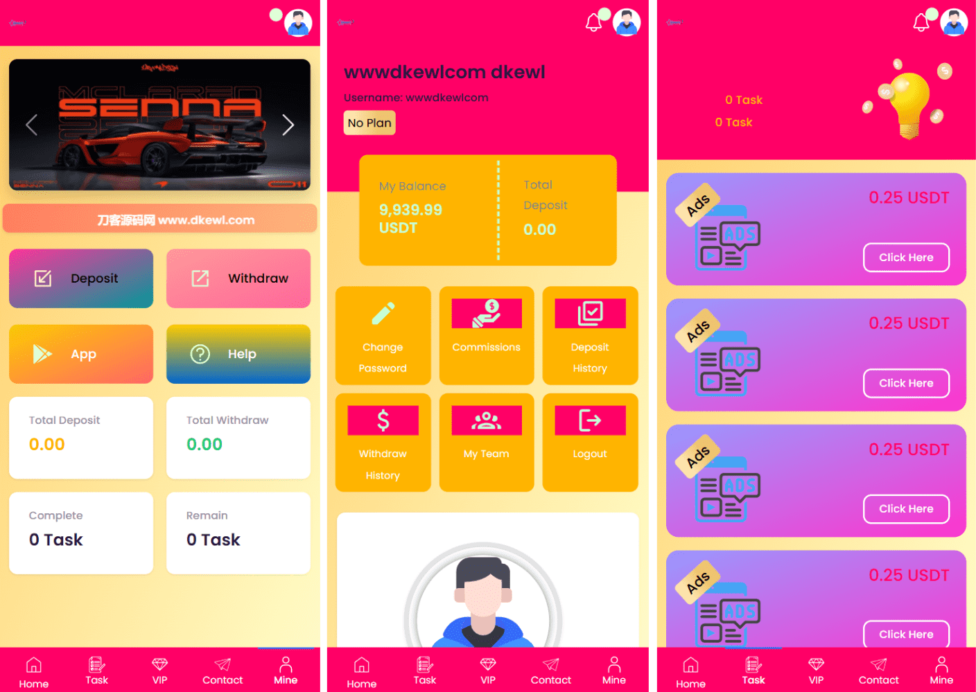 SENNA海外广告奖励投资理财源码/附详细教程-AE时代