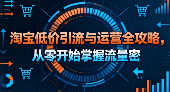 淘宝低价引流与运营全攻略，从零开始掌握流量密码-源码天堂