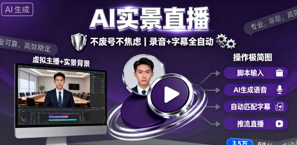 宝子哥9月20日线下课，AI实景直播，不废号不焦虑(录音+字幕)-风口项目网_项目资源_网络赚钱副业分享_创业项目_兼职副业_中创网_抖音教程