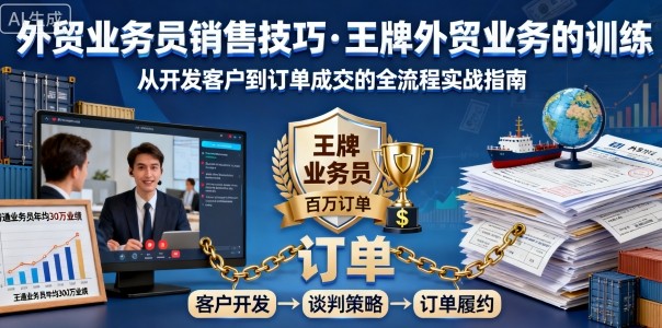 外贸业务员销售技巧，王牌外贸业务的训练汇通分享-专注分享网络创业项目实操课程 – 全网首发_高质量创业项目输出汇通分享