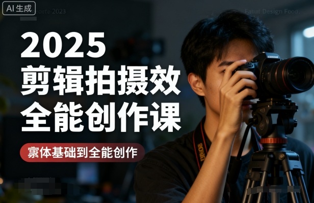2025剪辑拍摄特效全能创作课，零基础到全能创作汇通分享-专注分享网络创业项目实操课程 – 全网首发_高质量创业项目输出汇通分享