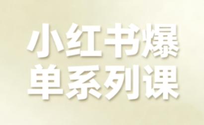 小红书爆单系列课，聚焦小红书电商全链路增长-shlyzo