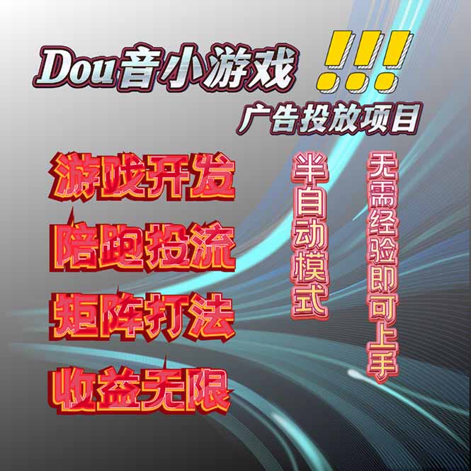 抖音小游戏广告推广项目，2025最新实测落地，单日收益300+-shlyzo