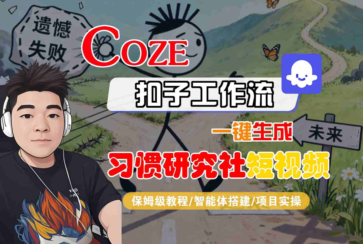 Coze扣子智能体工作流一键生成“习惯研究社“短视频，全流程保姆级教学-shlyzo