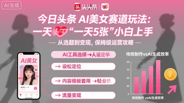 今日头条AI美女赛道玩法，一天轻松5张，小白轻松上手|HOOK协议网
