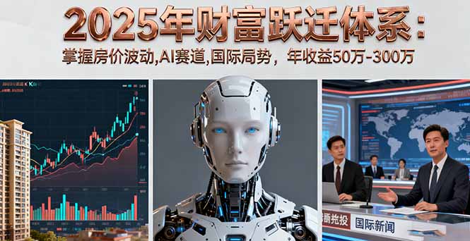 2025年财富跃迁体系：掌握房价波动,AI赛道,国际局势，年收益50万-300万汇通分享-专注分享网络创业项目实操课程 – 全网首发_高质量创业项目输出汇通分享