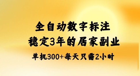 全自动数字标注，稳定3年的蓝海项目，居家也能矩阵开干的副业，单机日入3张+【揭秘】-世界代码分享网