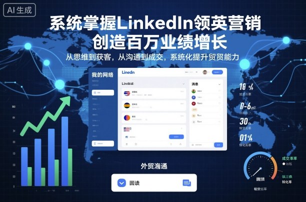 系统掌握LinkedIn领英营销，创造百万业绩增长，从思维到获客，从沟通到成交，系统化提升外贸能力汇通分享-专注分享网络创业项目实操课程 – 全网首发_高质量创业项目输出汇通分享