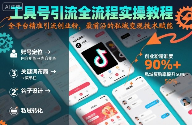工具号引流全流程保姆级实操教程，全平台精准引流创业粉，最前沿的私域变现技术赋能汇通分享-专注分享网络创业项目实操课程 – 全网首发_高质量创业项目输出汇通分享
