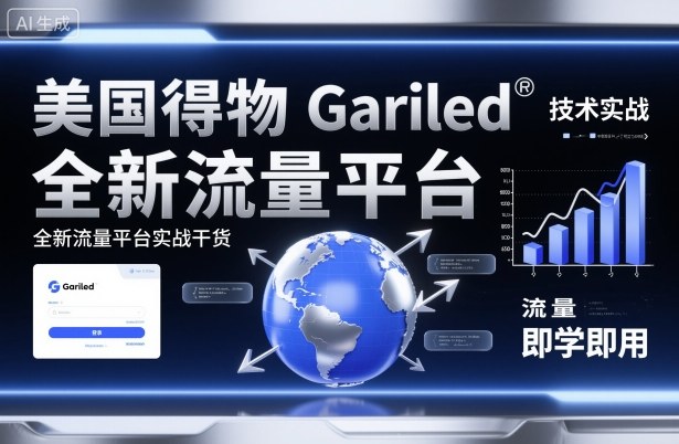 美国得物Gariled技术实战，全新流量平台​实战干货，即学即用汇通分享-专注分享网络创业项目实操课程 – 全网首发_高质量创业项目输出汇通分享