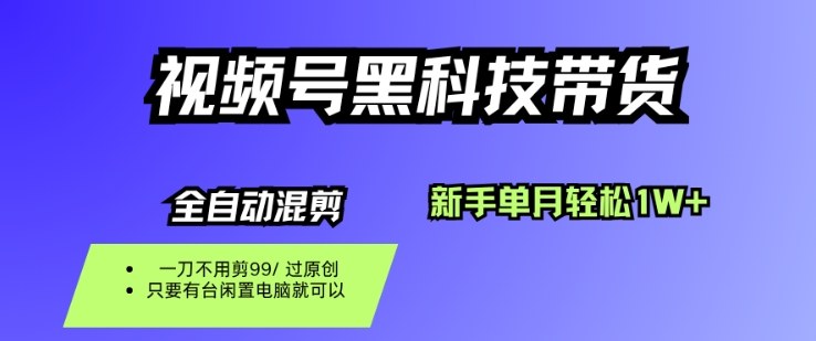 视频号黑科技短视频带货，新手一个月也1W+，纯搬运一刀不用剪，零投入【揭秘】汇通分享-专注分享网络创业项目实操课程 – 全网首发_高质量创业项目输出汇通分享