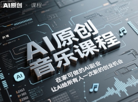 AI原创音乐课程，在家可做的Ai副业，让Ai给所有人一次新的创业机会汇通分享-专注分享网络创业项目实操课程 – 全网首发_高质量创业项目输出汇通分享