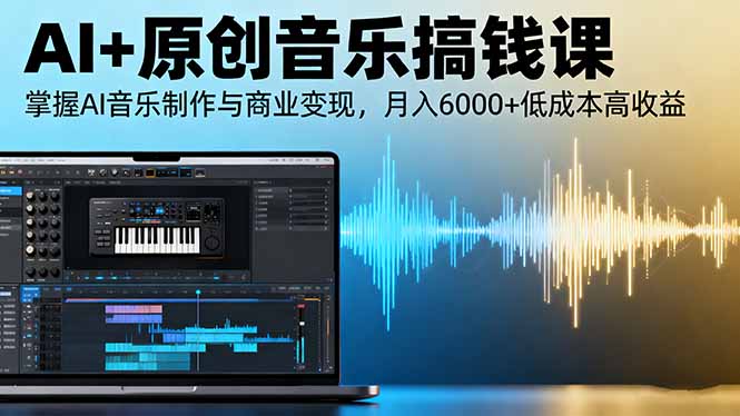 AI+原创音乐搞钱课：掌握AI音乐制作与商业变现，月入6000+低成本高收益汇通分享-专注分享网络创业项目实操课程 – 全网首发_高质量创业项目输出汇通分享