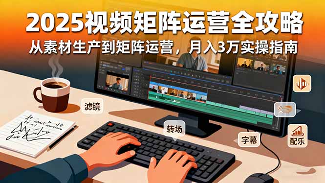 2025短视频矩阵运营全攻略：从素材生产到矩阵运营，月入3万实操指南汇通分享-专注分享网络创业项目实操课程 – 全网首发_高质量创业项目输出汇通分享
