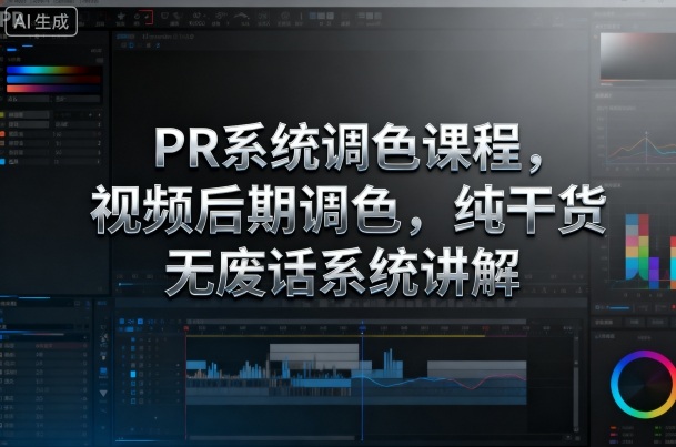 PR系统调色课程，视频后期调色，纯干货无废话系统讲解汇通分享-专注分享网络创业项目实操课程 – 全网首发_高质量创业项目输出汇通分享
