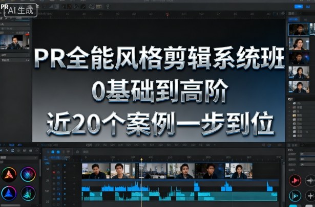 PR全能风格剪辑系统班，0基础到高阶，近20个案例一步到位汇通分享-专注分享网络创业项目实操课程 – 全网首发_高质量创业项目输出汇通分享